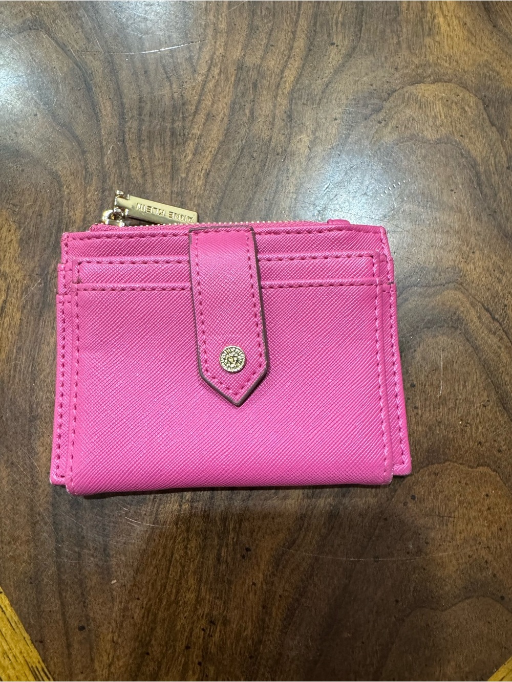 Compact Pink Women's Wallet - Card Holder & Zip Coin Pocket